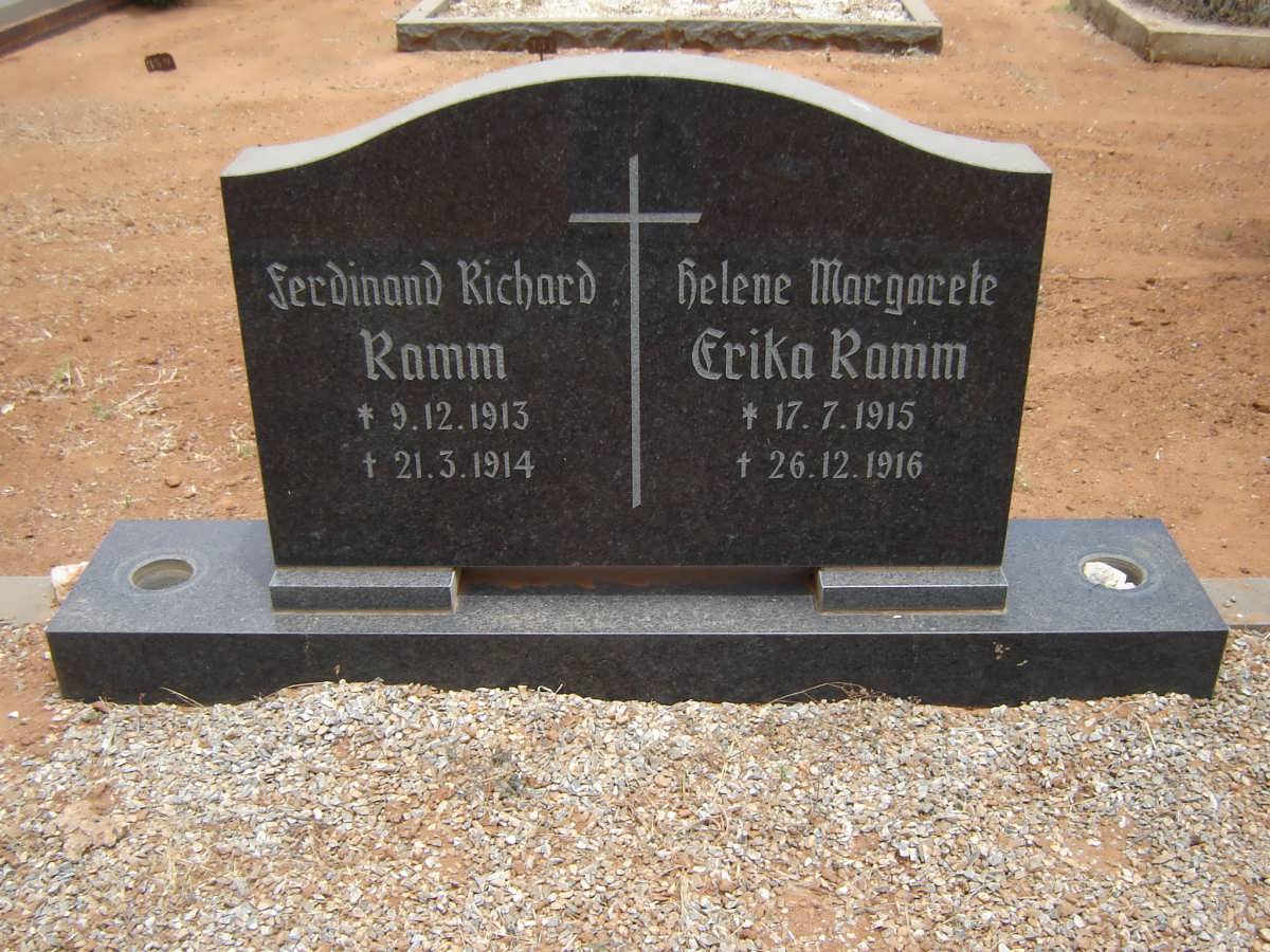 RAMM Ferdinand Richard 1913-1914 :: RAMM Helene Margarete Erika 1915-1916