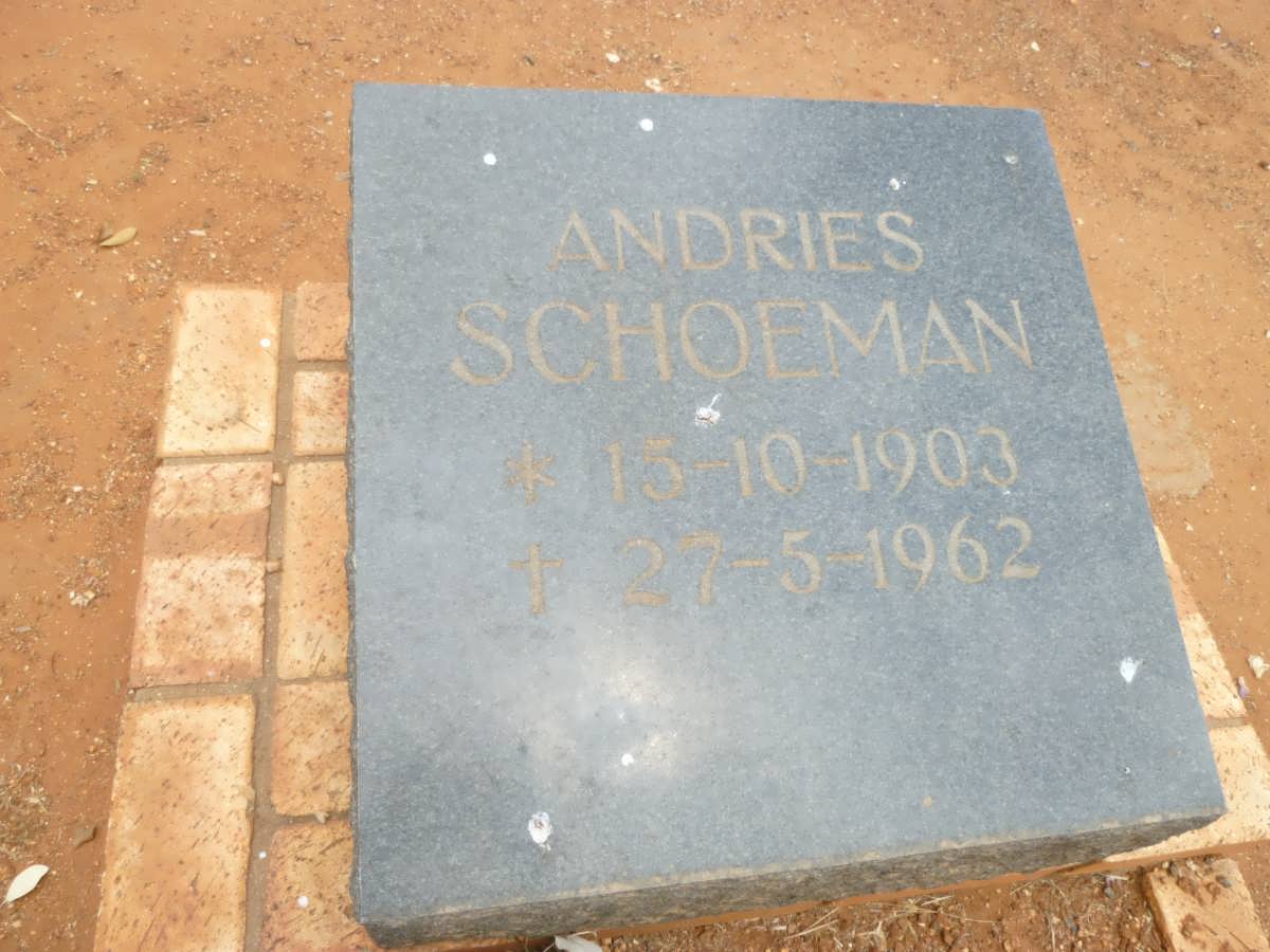 SCHOEMAN Andries 1903-1962