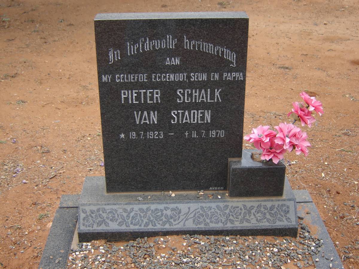 STADEN Pieter Schalk, van 1923-1970