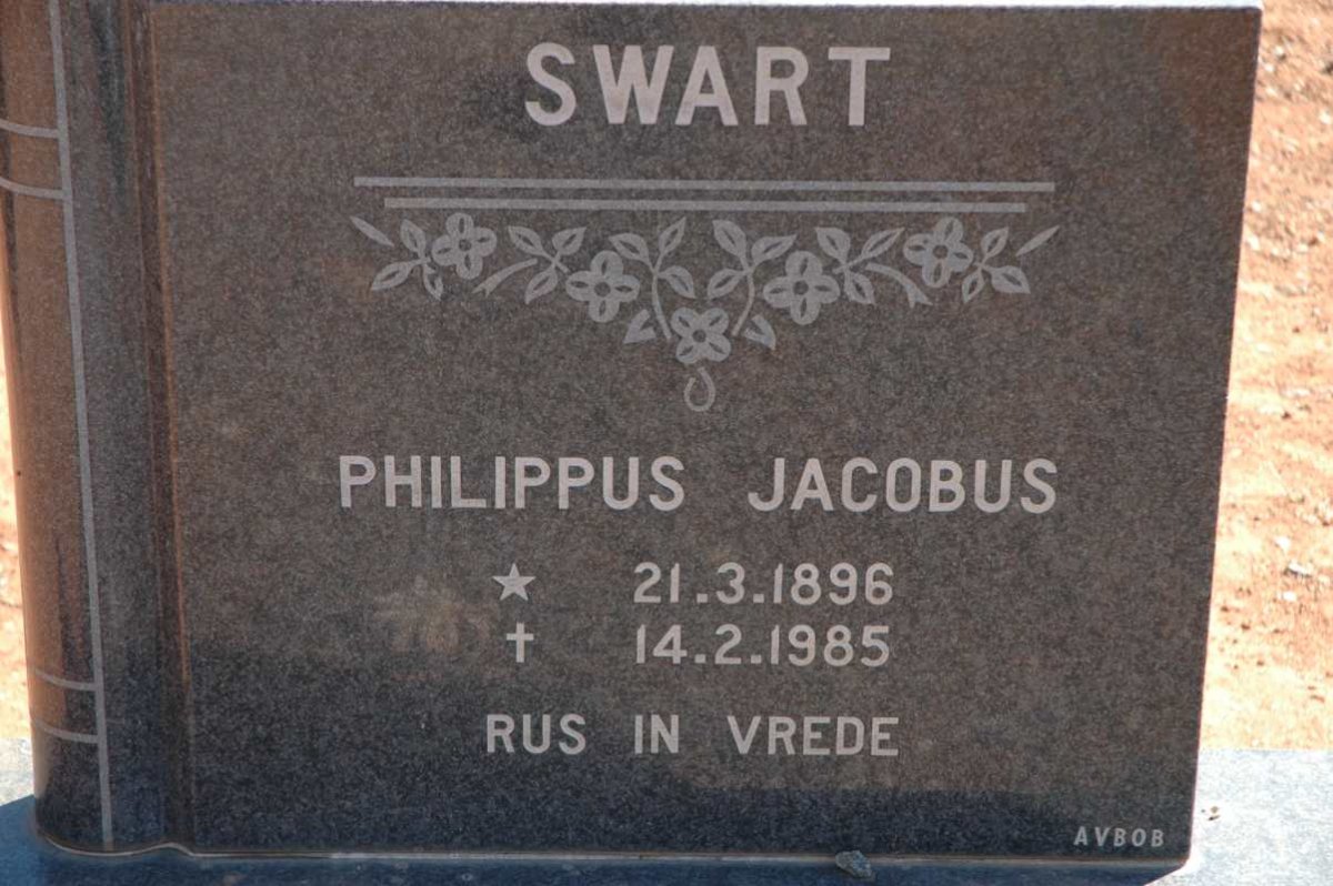 SWART Philippus Jacobus 1896-1985