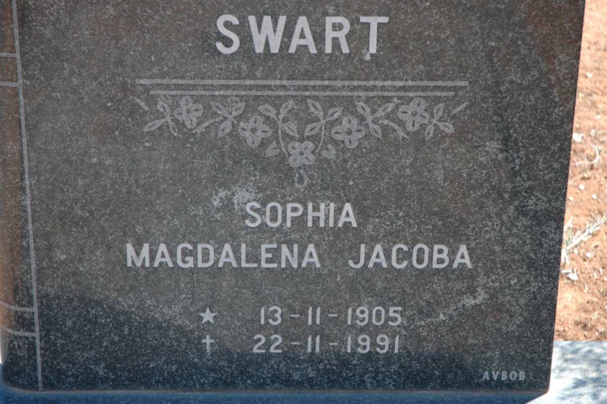 SWART Sophia Magdalena Jacoba 1905-1991