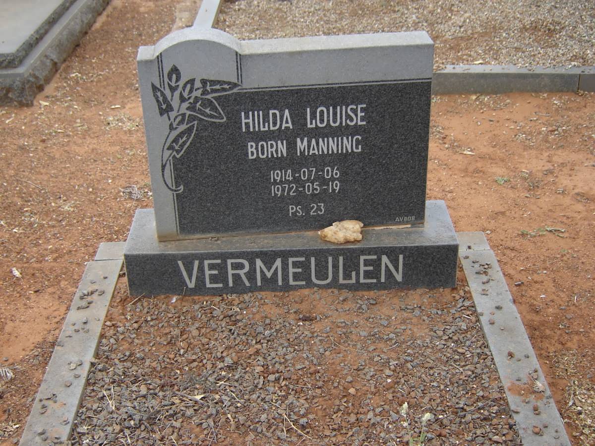 VERMEULEN Hilda Louise nee MANNING 1914-1972