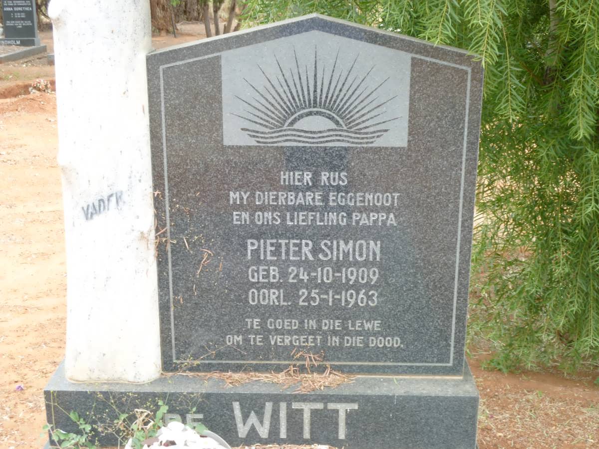 WITT Pieter Simon, de 1909-1963