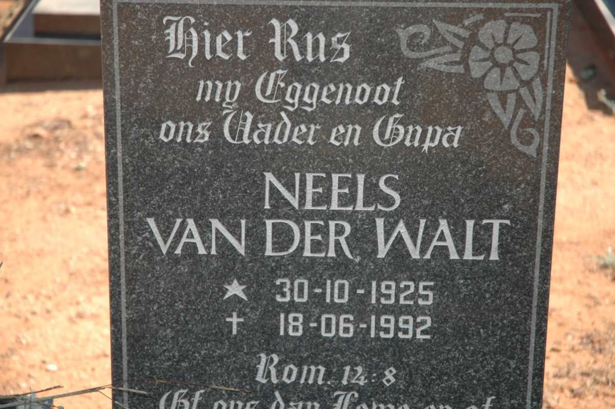 WALT Neels, van der 1925-1992