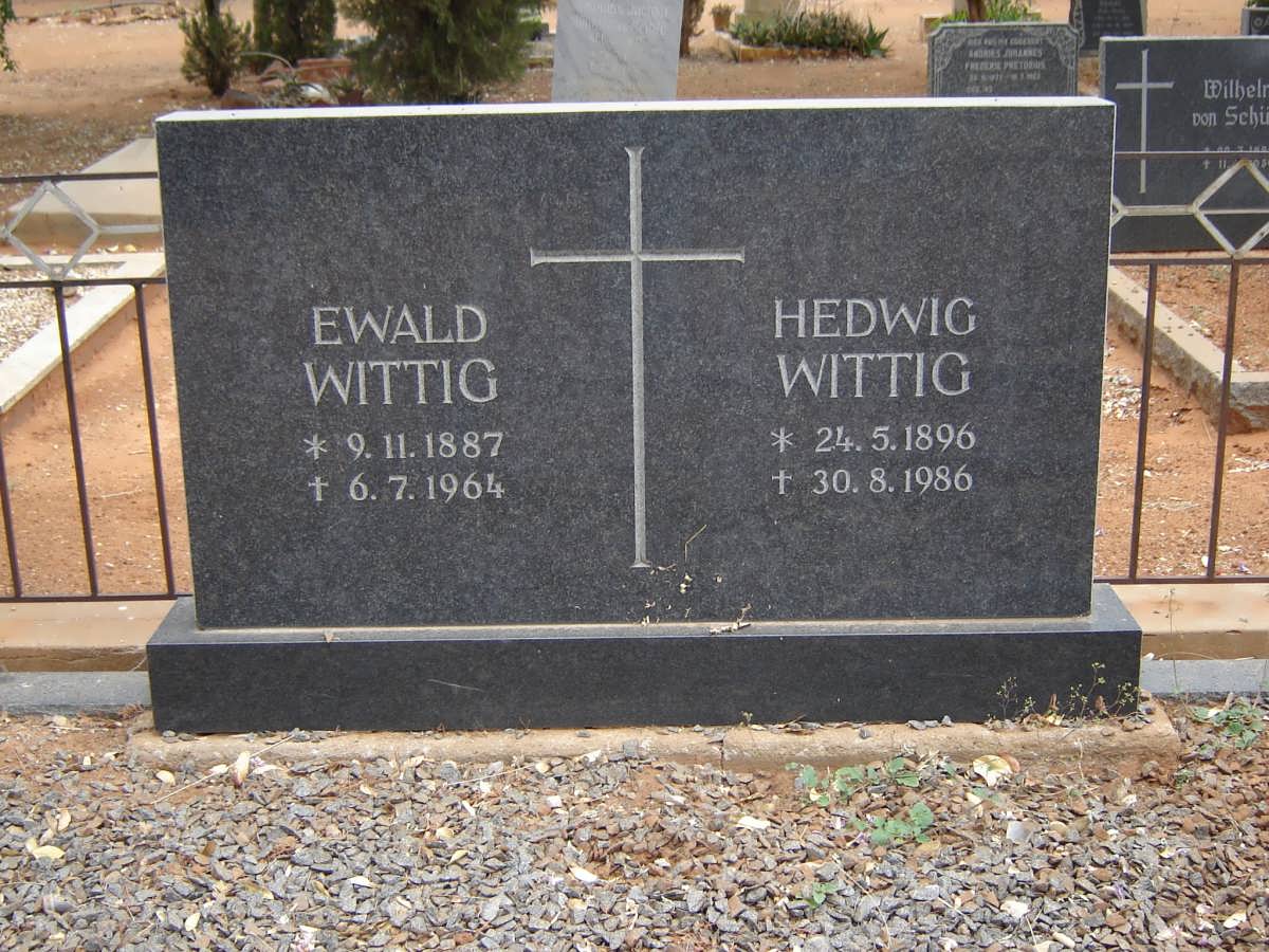 WITTIG Ewald 1887-1964 &amp; Hedwig 1896-1986