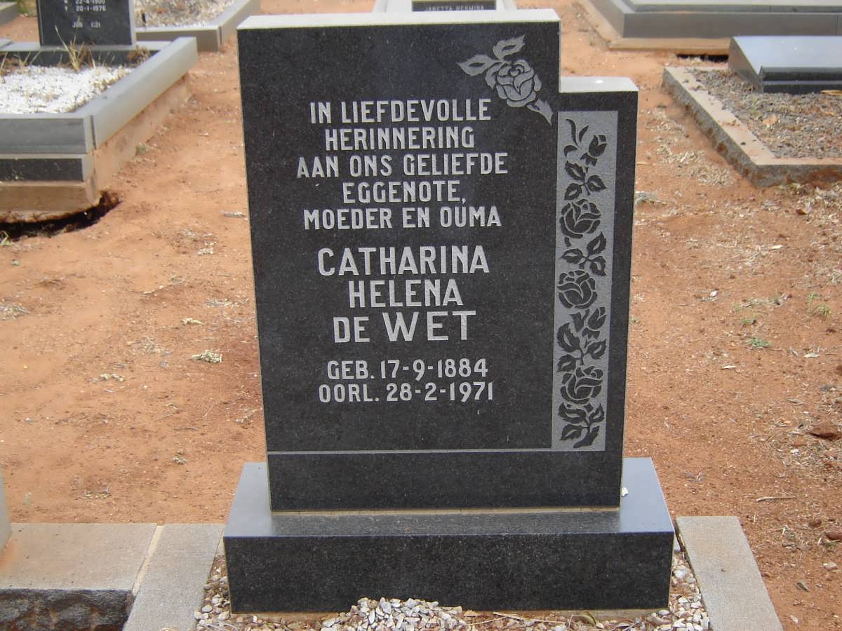 WET Catharina Helena, de 1884-1971