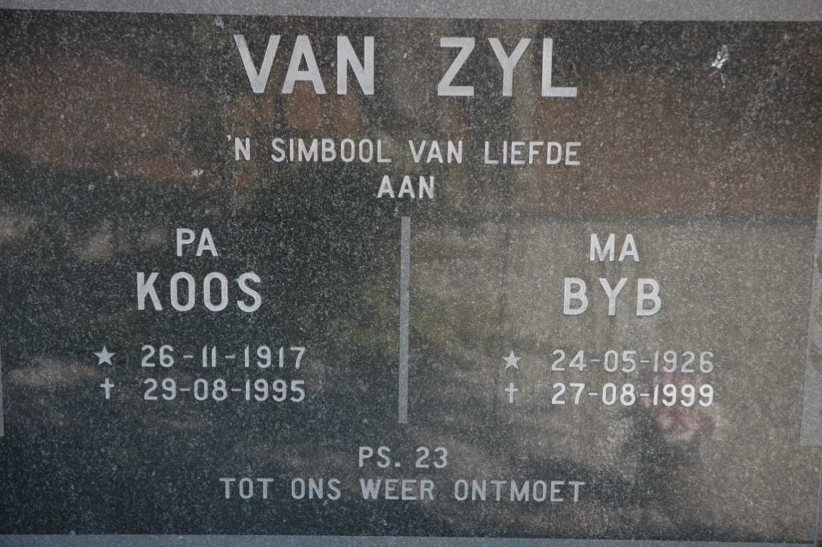ZYL Koos, van 1917-1995 &amp; Byb 1926-1999