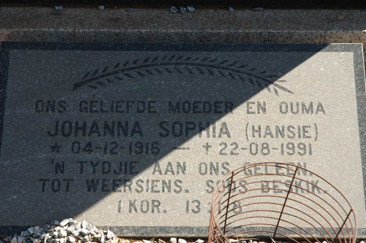 ? Johanna Sophia 1916-1991