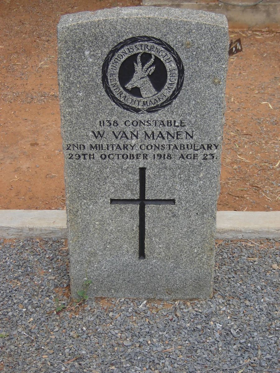 MANEN W., van -1918