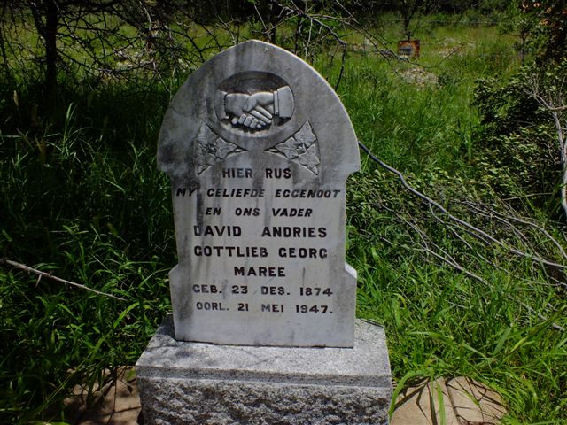MAREE David Andries Gottlieb Georg 1874-1947