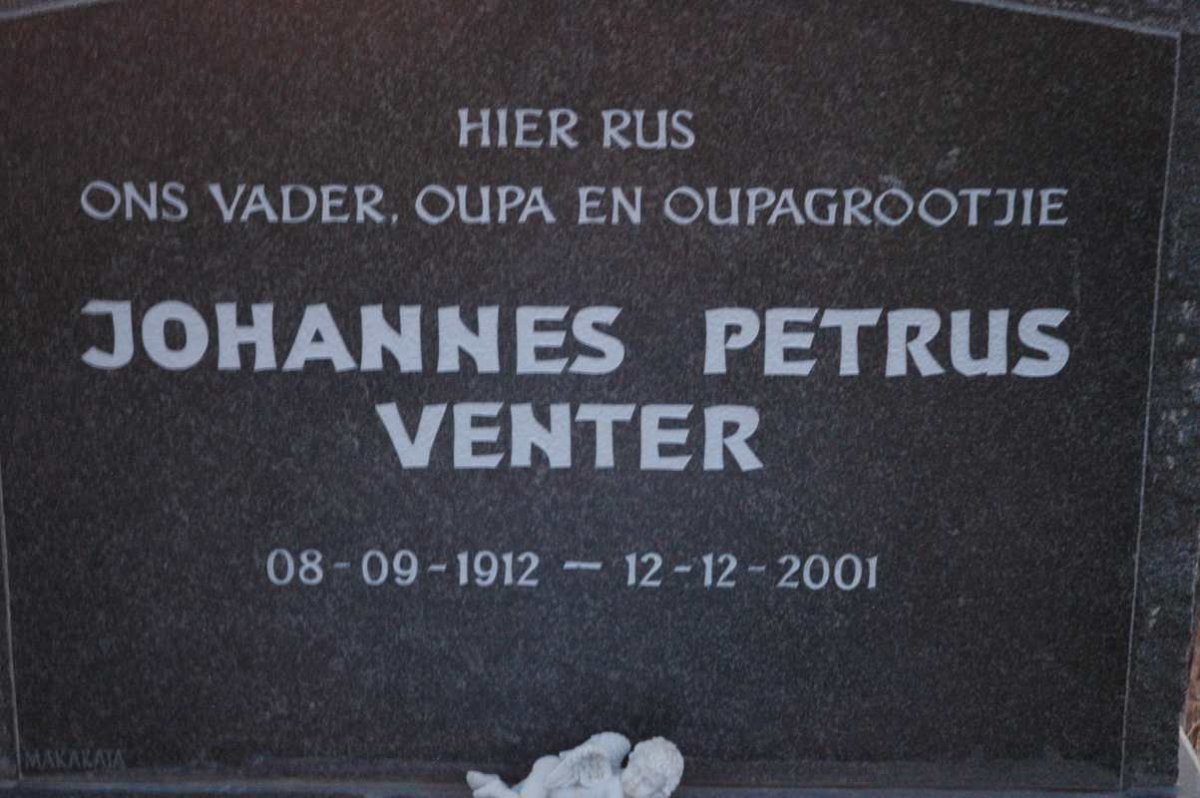 VENTER Johannes Petrus 1912-2001