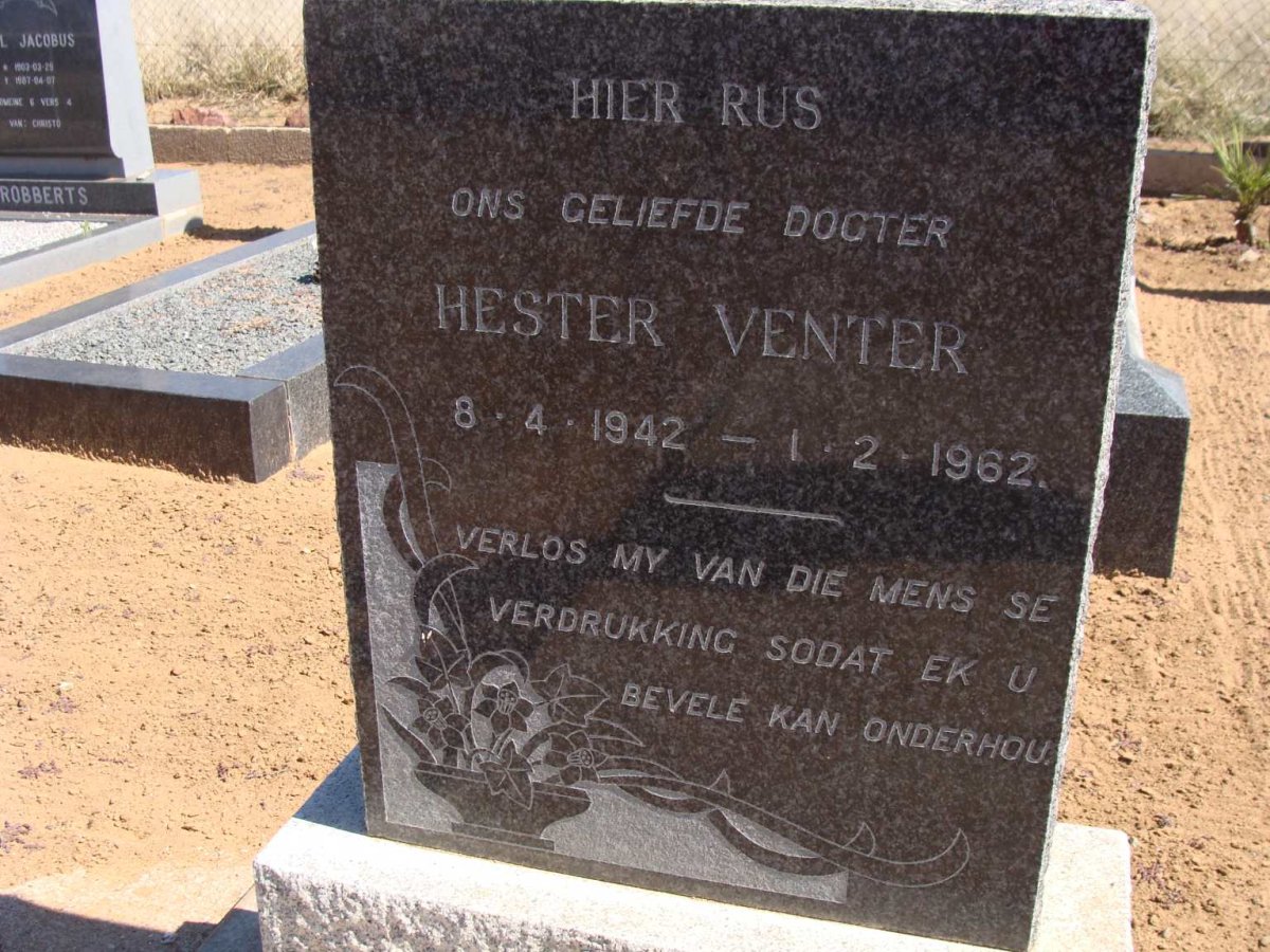 VENTER Hester 1942-1962