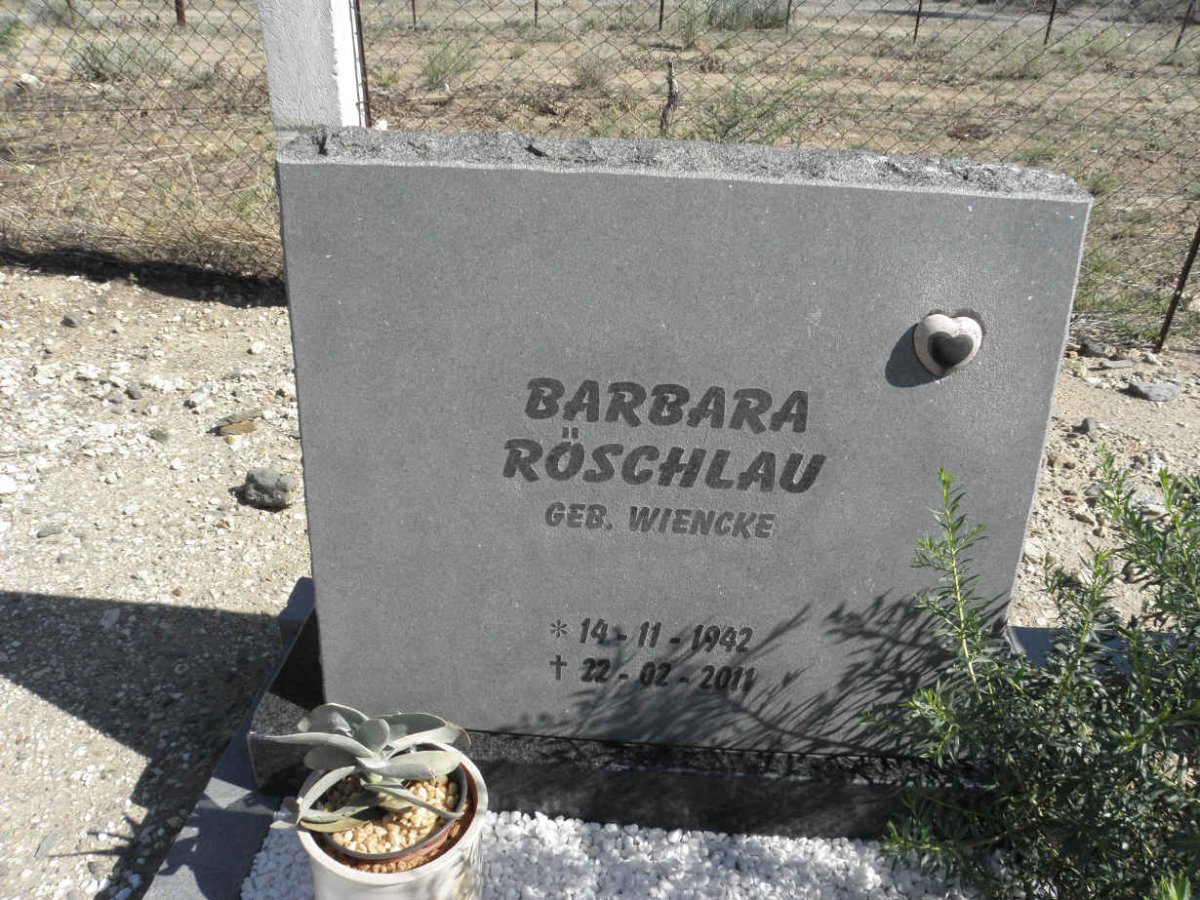 ROSCHLAU Barbara nee WIENCKE 1942-2011