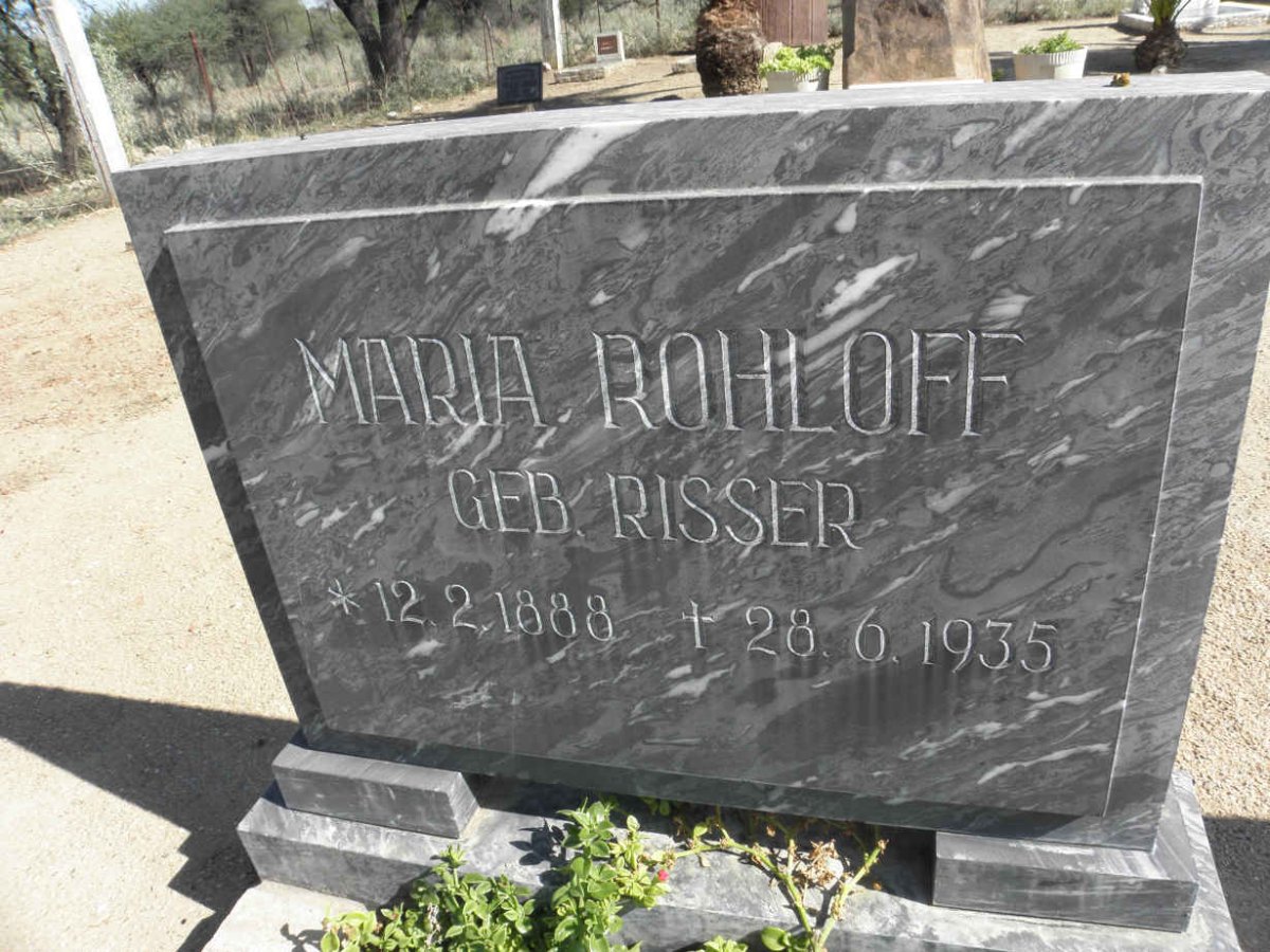 ROHLOFF Maria nee RISSER 1888-1935