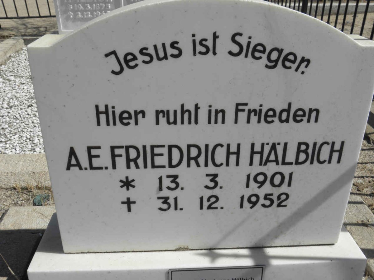 HALBICH A.E. Friedrich 1901-1952