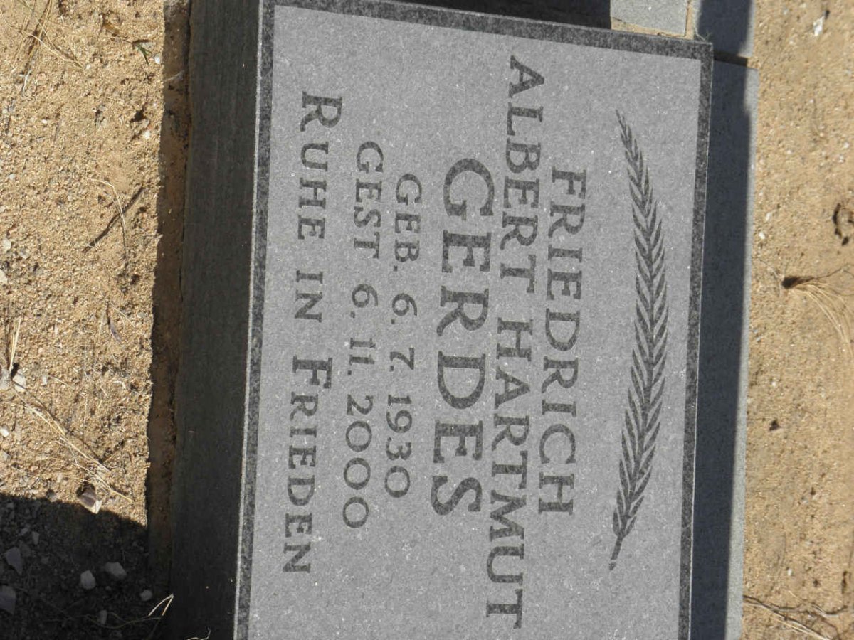 GERDES Friedrich Albert Hartmut 1930-2000