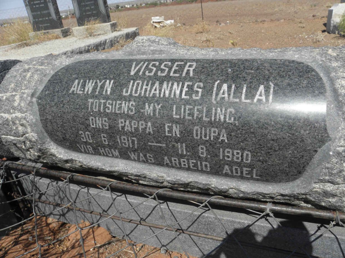 VISSER Alwyn Johannes 1917-1980