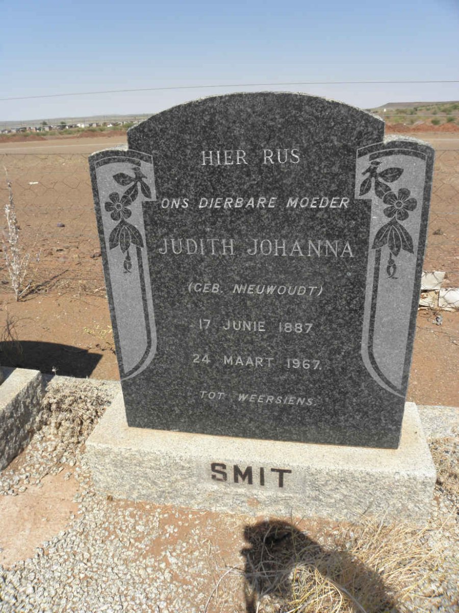 SMIT Judith Johanna nee NIEUWOUDT 1887-1967