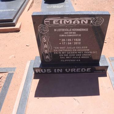 EIMAN Sara 1928-2018