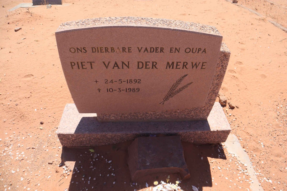 MERWE Piet, van der 1892-1989