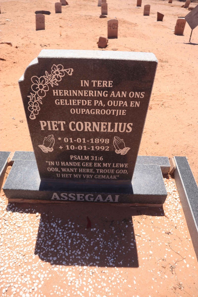 ASSEGAAI Piet Cornelius 1898-1992