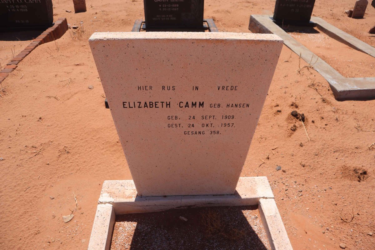 CAMM Elizabeth nee HANSEN 1909-1957