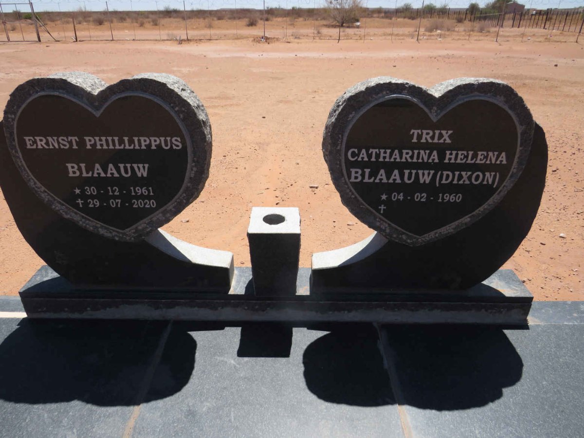 BLAAUW Ernst Phillippus 1961-2020 & Trix Catharina Helena DIXON 1960-