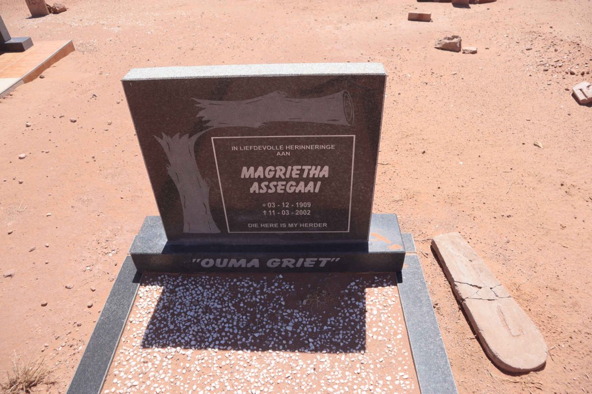ASSEGAAI Magrietha 1909-2002