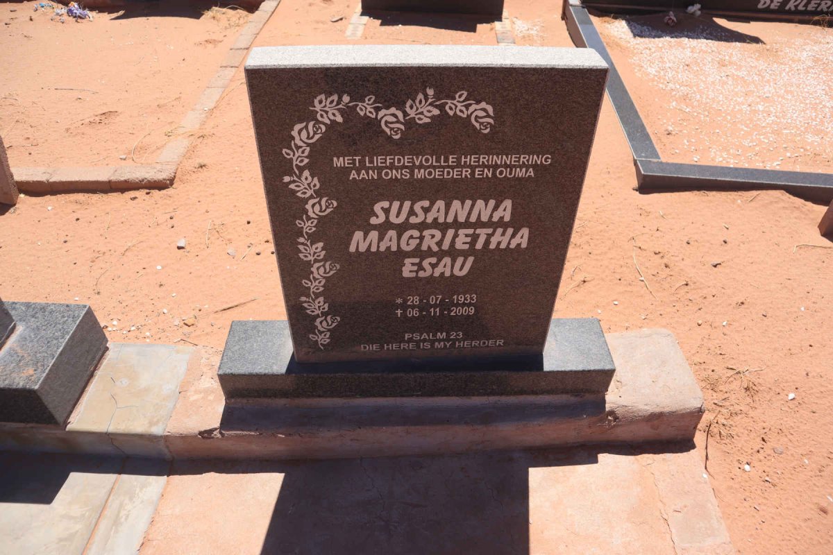 ESAU Susanna Magrietha 1933-2009