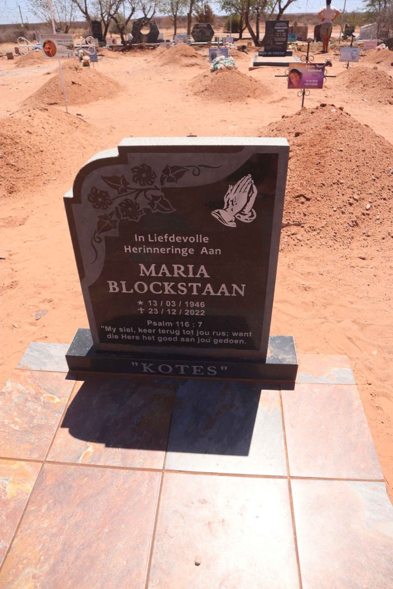 BLOCKSTAAN Maria 1946-2022