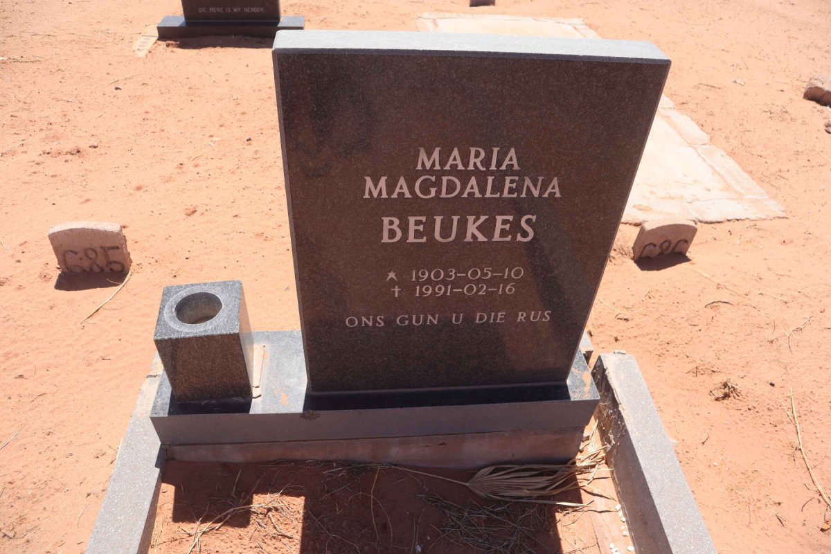 BEUKES Maria Magdalena 1903-1991