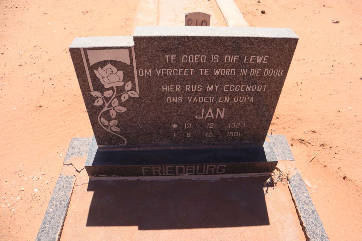 FRIEDBURG Jan 1923-1981