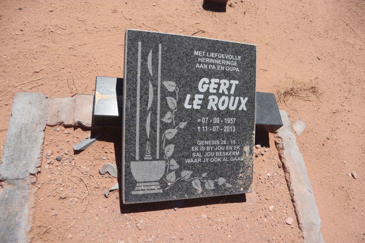 ROUX Gert, le 1957-2013