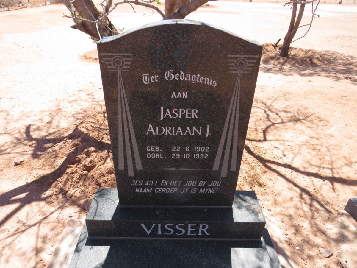 VISSER Jasper Adriaan 1902-1992