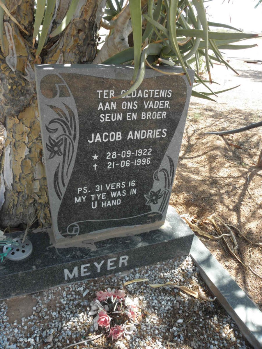 MEYER Jacob Andries 1922-1996