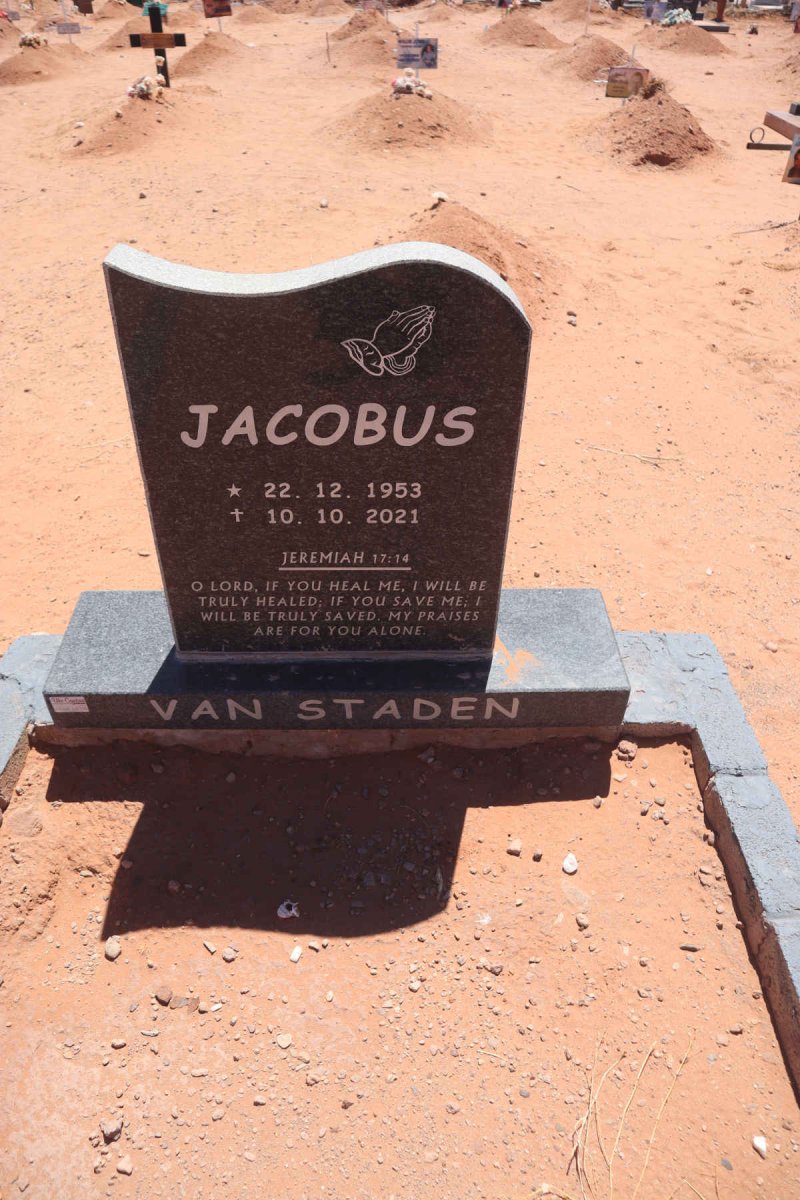 STADEN Jacobus, van 1953-2021