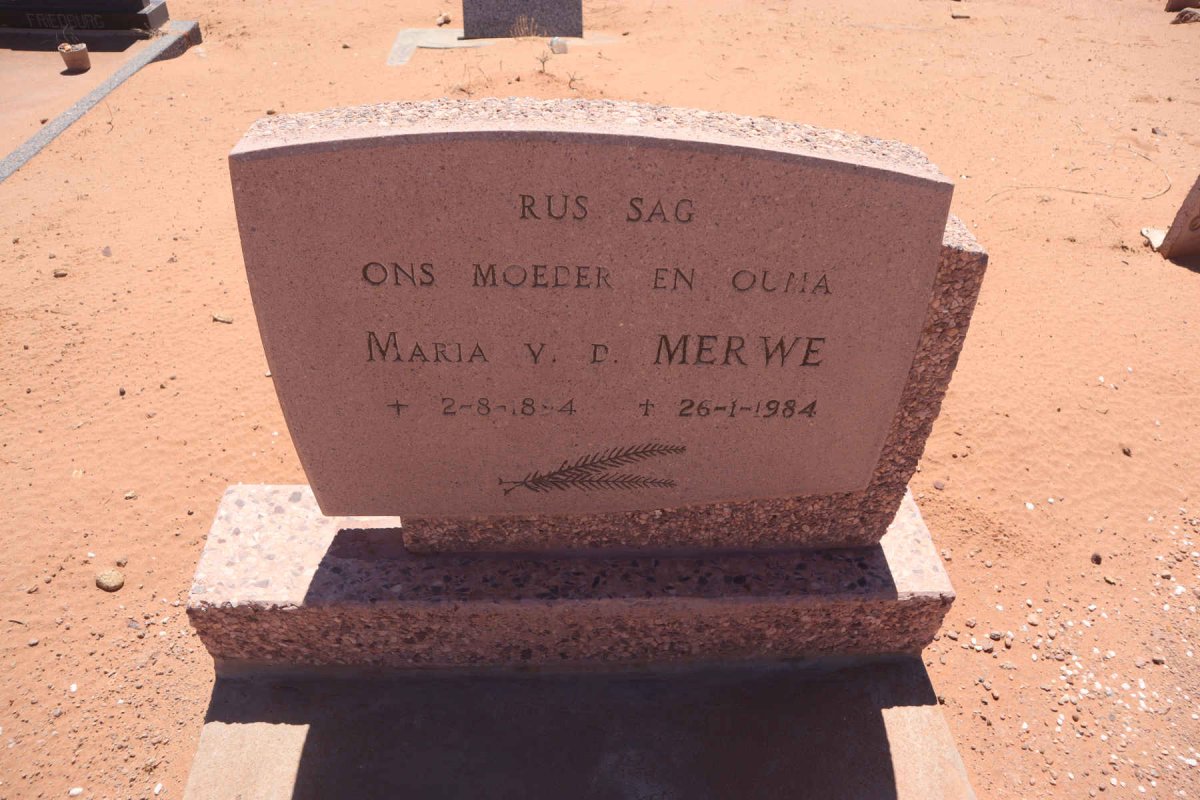 MERWE Maria, v.d. 1894-1984