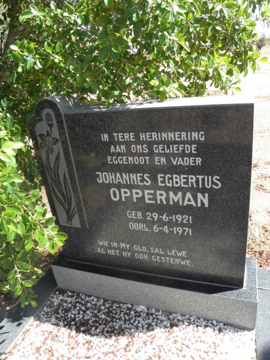OPPERMAN Johannes Egbertus 1921-1971