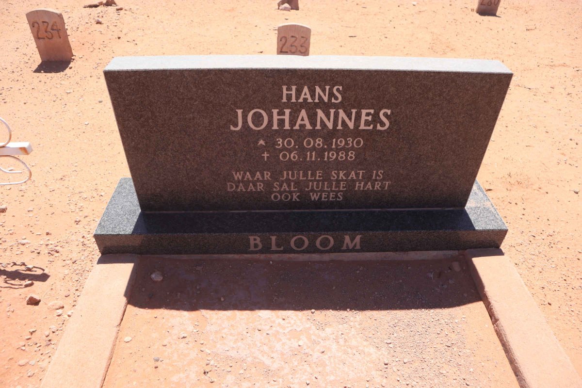 BLOOM Hans Johannes 1930-1988