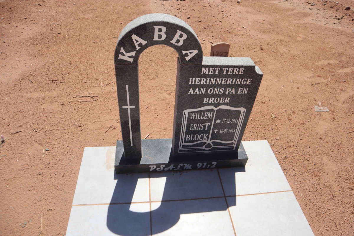 KABBA Willem Ernst Block 1943-2013