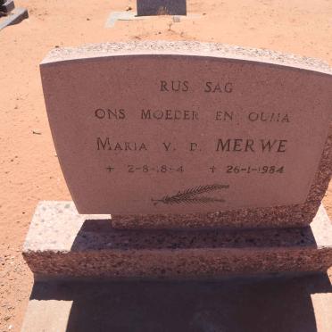 MERWE Maria, v.d. 1894-1984