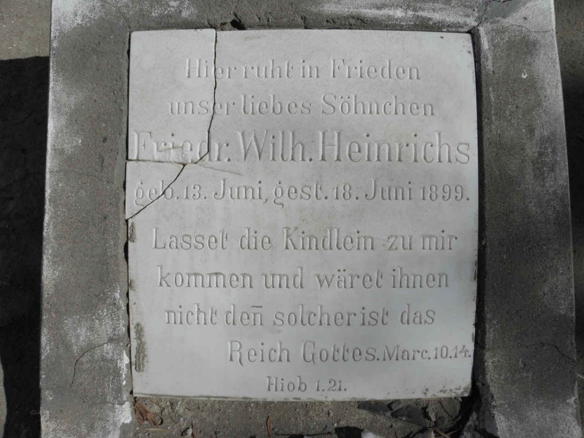 HEINRICHS Friedr. Wilh. 1899-1899