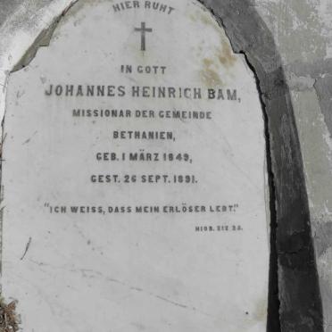 BAM Johannes Heinrich 1849-1891