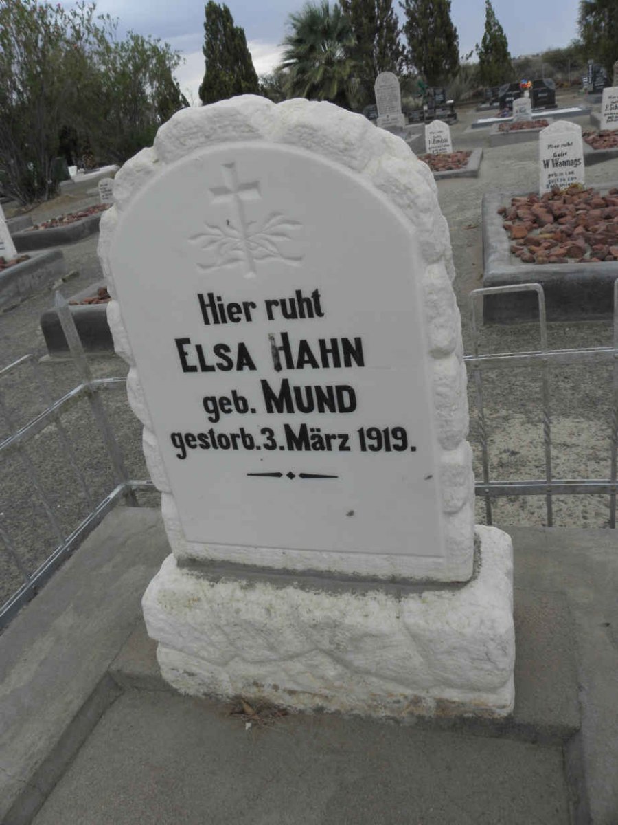 HAHN Elsa nee MUND -1919