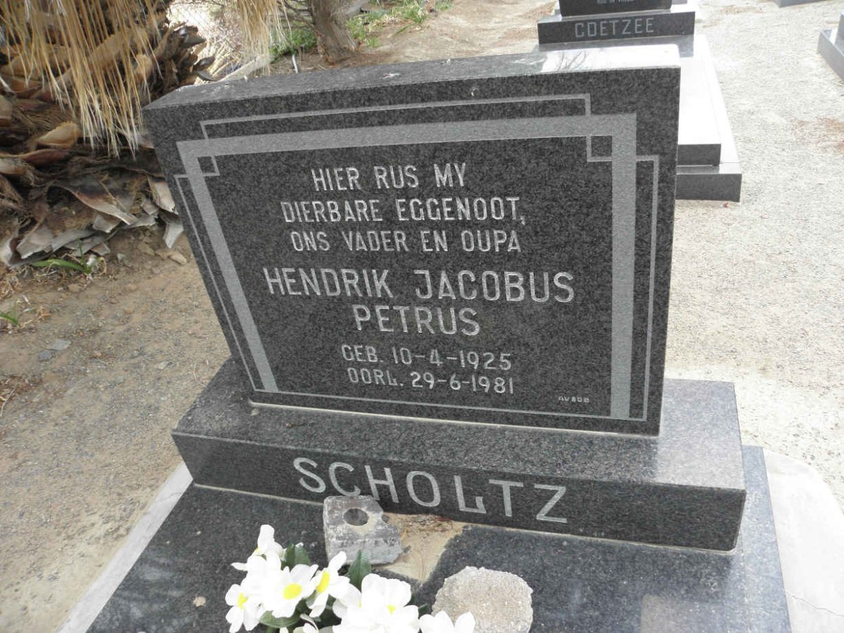 SCHOLTZ Hendrik Jacobus 1925-1981