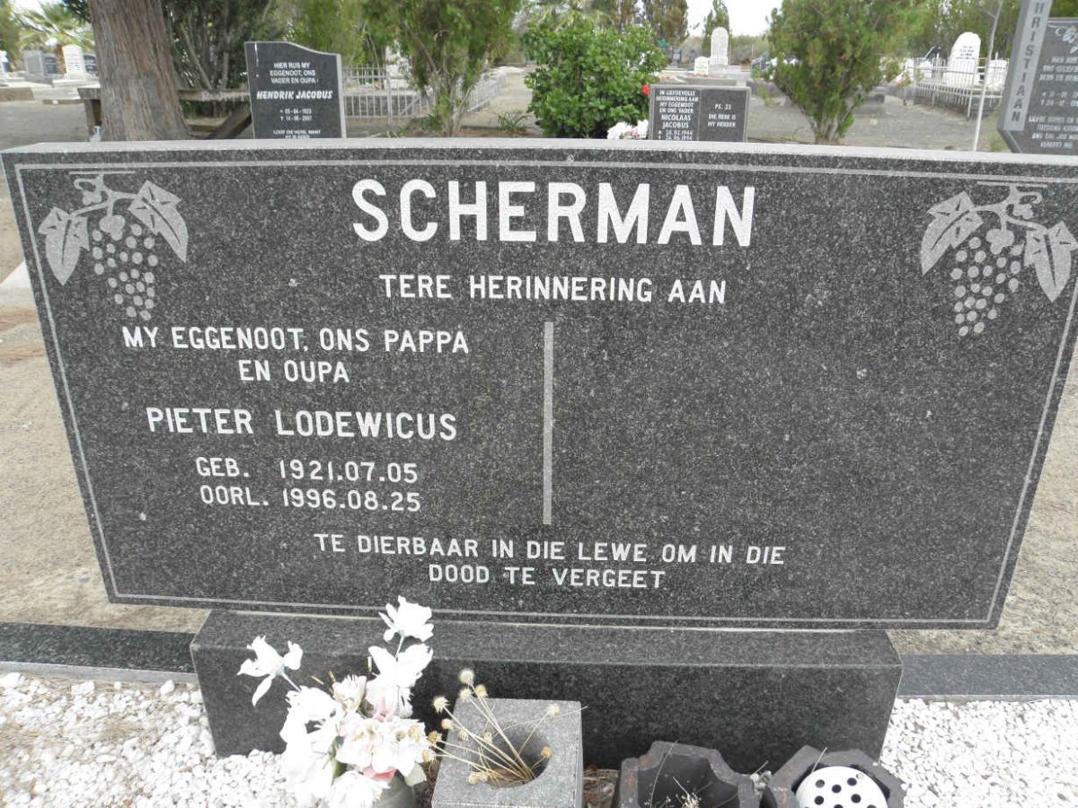 SCHERMAN Pieter Lodewicus 1921-1996