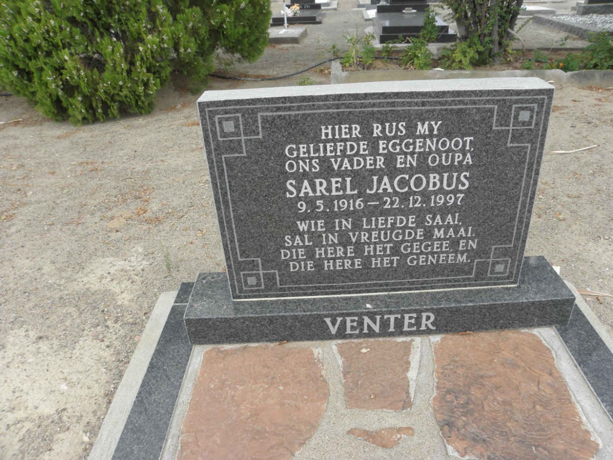 VENTER Sarel Jacobus 1916-1997