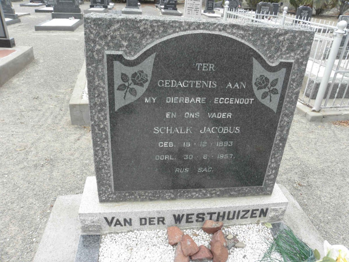 WESTHUIZEN Schalk Jacobus, van der 1893-1957