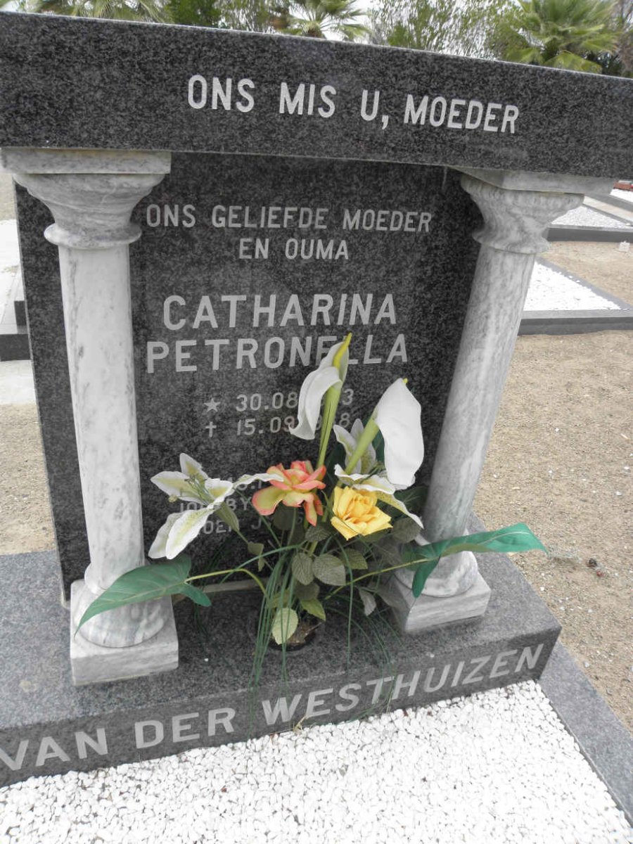 WESTHUIZEN Catharina Petronella, van der 1903-1988