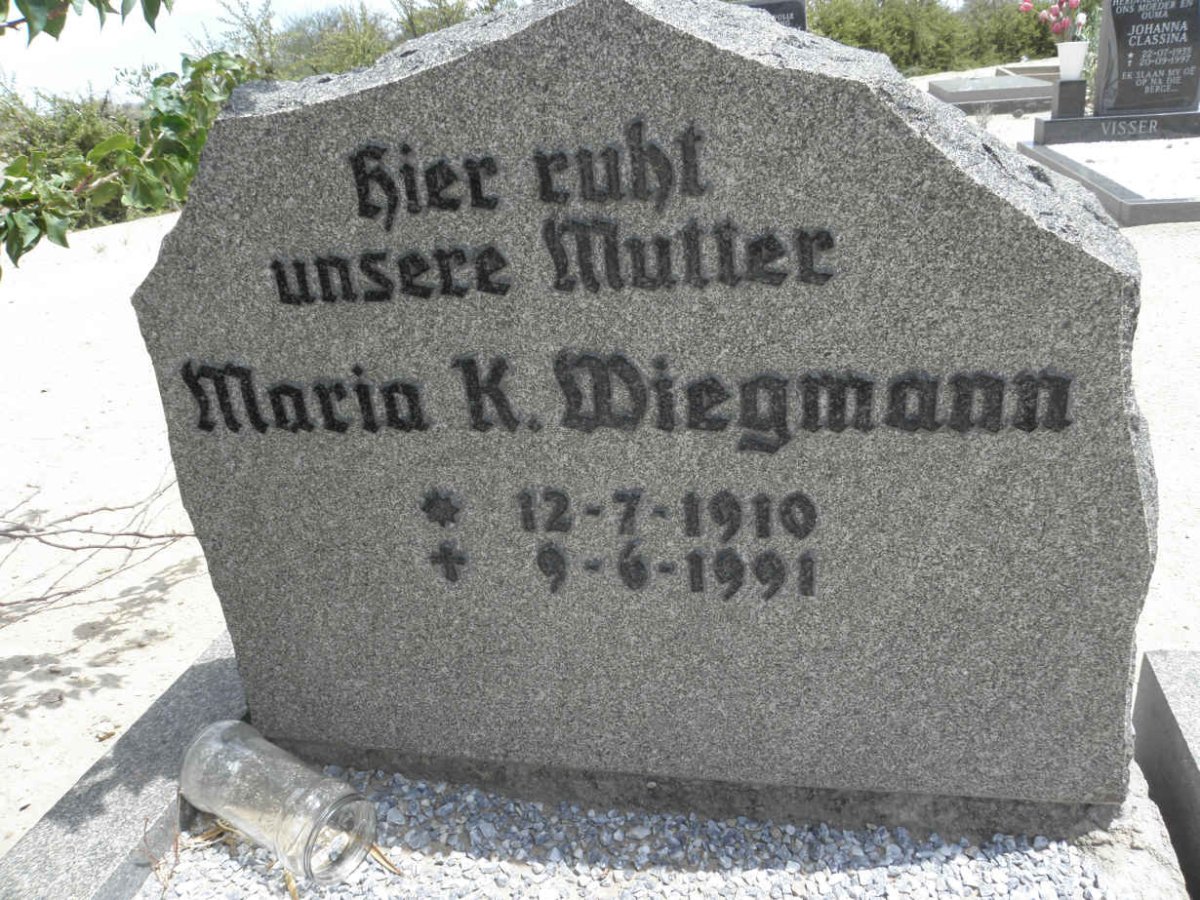 WIEGMANN Maria K. 1910-1991